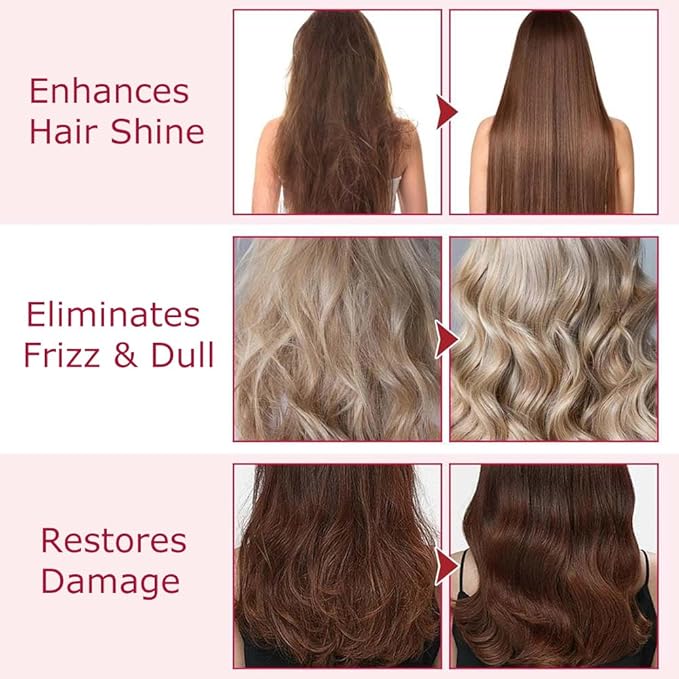 Hair Treatment Oil For Damaged Hair, Hair Treatment Serum For Frizzy & Dry Hair, Hair Vitamin Oil Capsules with Argan, Avocado, Moroccan Oil, Anti Frizz Leave in Conditioner with Vitamin A, C, E & B5