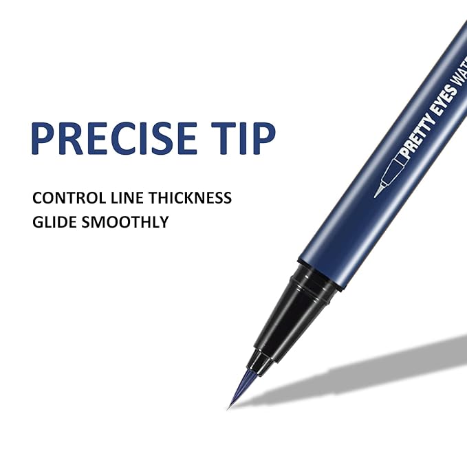 Boobeen Liquid Eyeliner Pen, Matte Eye Liner with Precision Tip, Long Lasting Eyeliner Pencil for Bold Eye Makeup, Glides on Smoothly