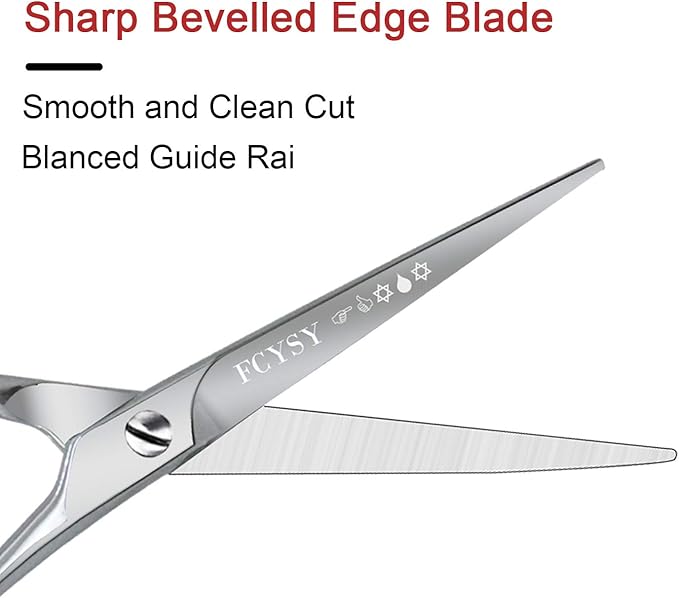 Fcysy Haircut Scissors - Professional Hair Stylist Kit with Comb Set for Men & Women