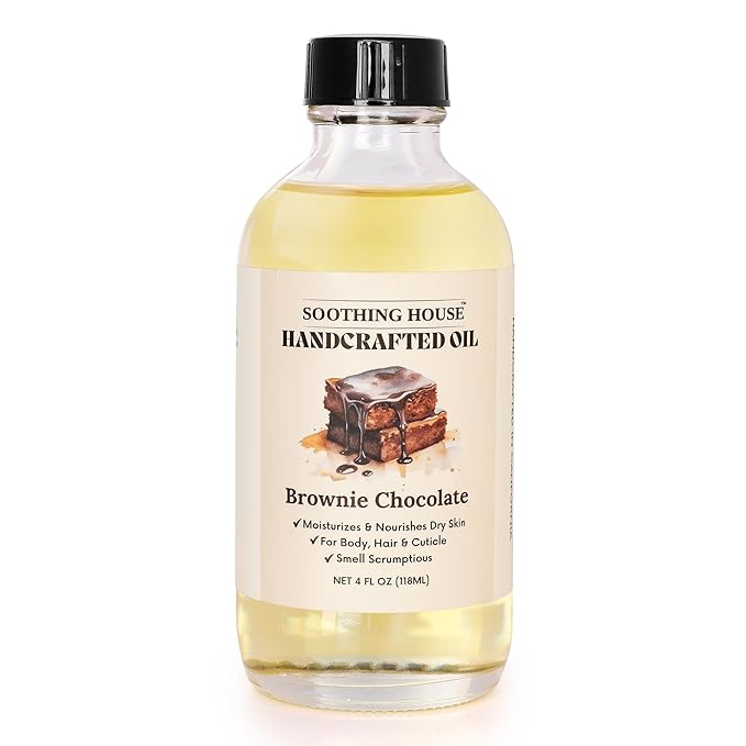 Brownie Chocolate Body Oil - Moisturizing Sweet Body Oil for Soft, Glowing, Radiant Skin (4 fl oz)