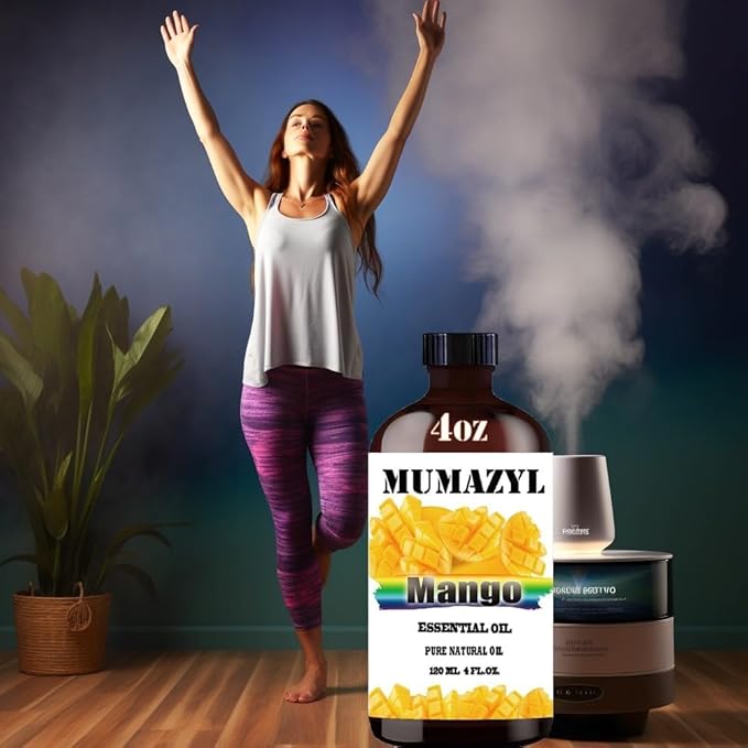 Mango Essential Oil, Mango Oil 4 Fl Oz 120ML for Diffuser Humidifier Yoga Cleaning DIY Candle Soap Making Essential Oils