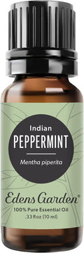 Edens Garden Peppermint- Indian Essential Oil- 100% Pure Premium Grade, Undiluted, Natural, Therapeutic, Aromatherapy, The Best for Diffuser, Face, Candle, Humidifiers 10 ml (.33 fl oz)