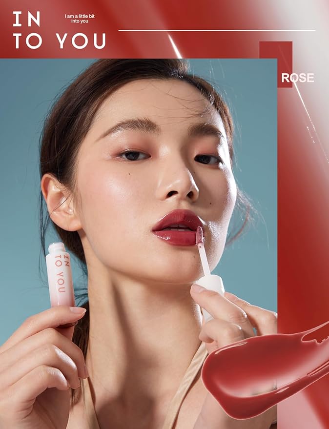 INTO YOU Lip Gloss Coco Liquid Moisturizing Lipstick Long Lasting Lip Stick Lip Stain Makeup Glitter Shine Non-sticky Lipstick for Women (CC07)