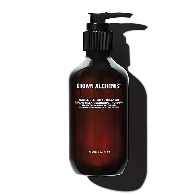 Grown Alchemist Gentle Gel Facial Cleanser (200ml) Natural Face Wash. Hydrating Bergamot & Rosebud Exfoliating with Willow Bark, a Salicylic Acid Alternative.