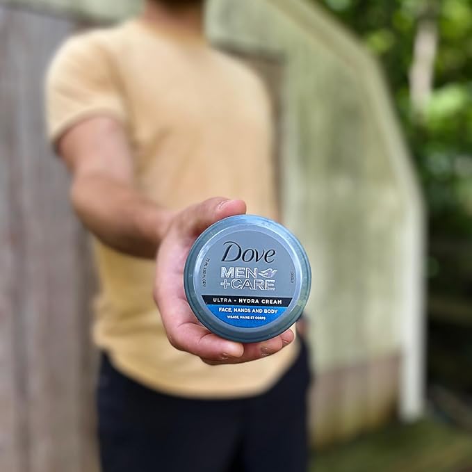 Dove Men+Care Ultra Hydra Cream - Dove Lotion, 3-In-1 Advanced Skin Care for Men, Face Cream, Hand & Body Lotion for Dry Skin, 2.53 Fl Oz (Pack of 24)