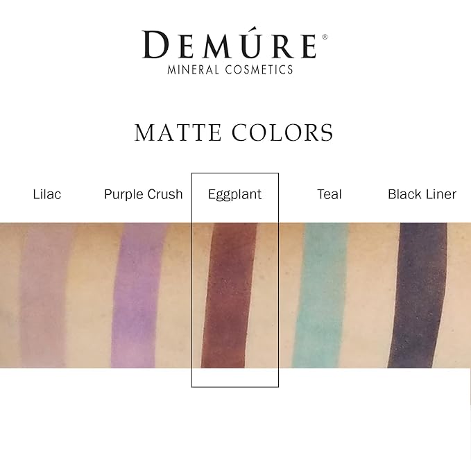 Demure Mineral Make Up (Eggplant) Eye Shadow, Matte Eyeshadow, Loose Powder, Eye Makeup, Professional Makeup