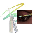 CHARMACY Chameleon Liquid Eyeliner, Intense Color Shifting, Waterproof Eye liner Gold Glitter Eyeliner, High Pigmented, Smudge Proof Formula,Ultra-Fine Tip,PALE YELLOW GOLD 907
