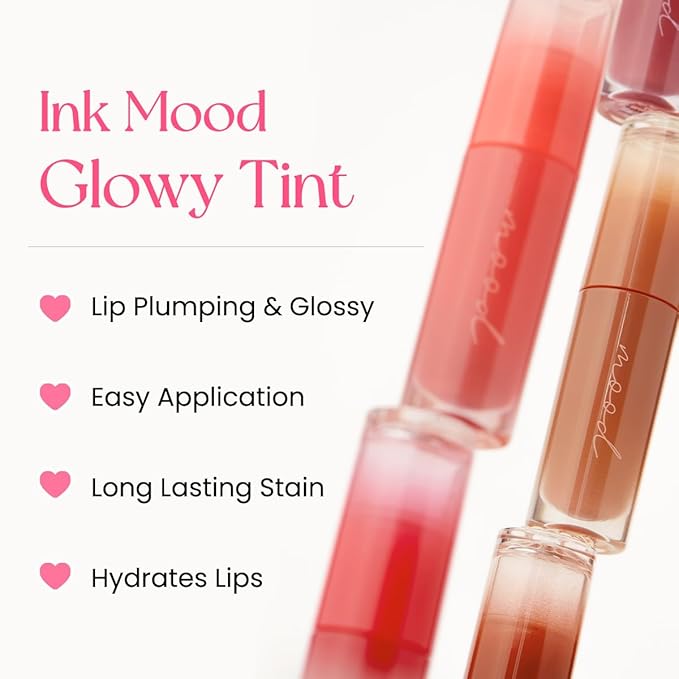Peripera Ink Mood Glowy Tint | Lip-Plumping, Naturally Moisturizing, Lightweight, Glow-Boosting, Long-Lasting, Comfortable, Non-Sticky, No White Film (012 WARM-GORITHM)