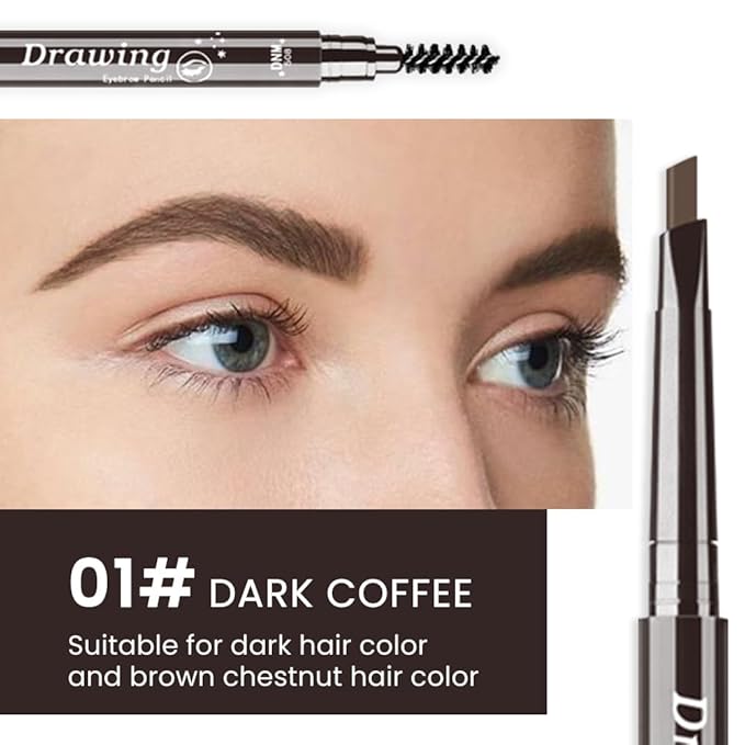 evpct Eyebrow Stencils Kit for Women Shaping, Eyebrow Shaper Makeup Kit, Eye Brow Stencil Shaper Tinting kits for Women, with Eyeliner, Eyebrows Pencil, Pomade, Brush and 10 Stencils, 05# SOFT BROWN