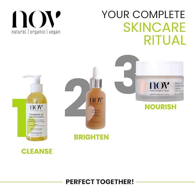 NOV Cleansing Oil - Facial Cleanser for Waterproof Make-Up - Non-Greasy Face Cleanser With Sweet Almond Oil for Hydration - All Skin Types - 5.07 oz