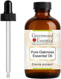 Greenwood Essential Pure Oakmoss Essential Oil (Evernia prunastri) with Glass Dropper Steam Distilled 120ml (4 oz)
