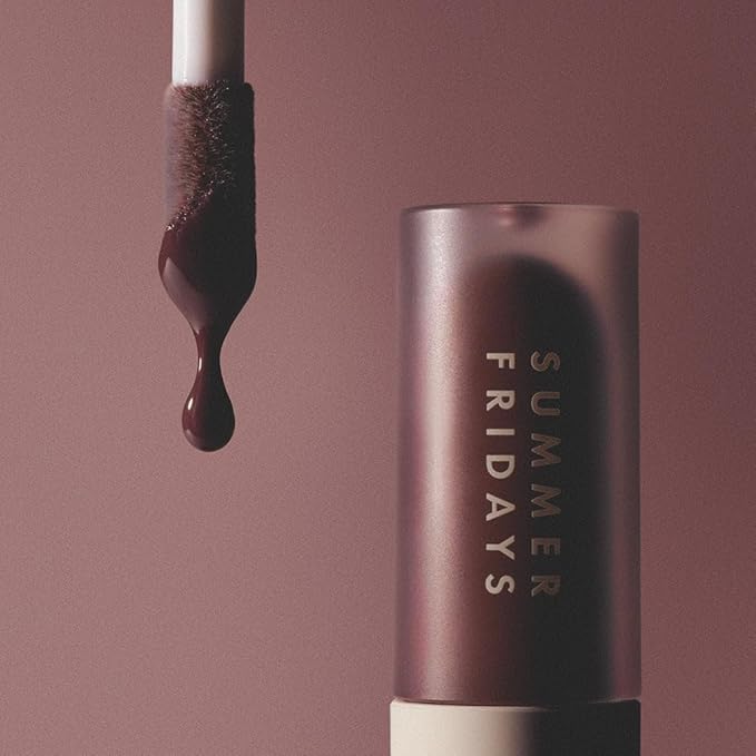 Summer Fridays Dream Lip Oil - Tinted Lip Oil with Moisturizing Sheer Coverage, High-Shine and Deep Hydration - Non-Sticky Formula for Long-Lasting Softness - Rosewood Nights (0.15 Oz)