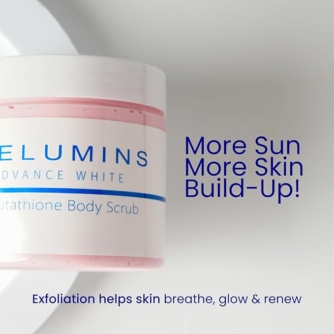 Relumins Premium Summer Body Scrub with Glutathione, Rosehip & Sea Salt – Hydrating Exfoliating Scrub for Smooth, Radiant, Beach-Ready Skin – Gentle Moisturizing Formula – 400ml