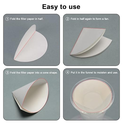 StonyLab Quantitative Filter Paper Circles, 74mm Diameter Cellulose Filter Paper - Image 4