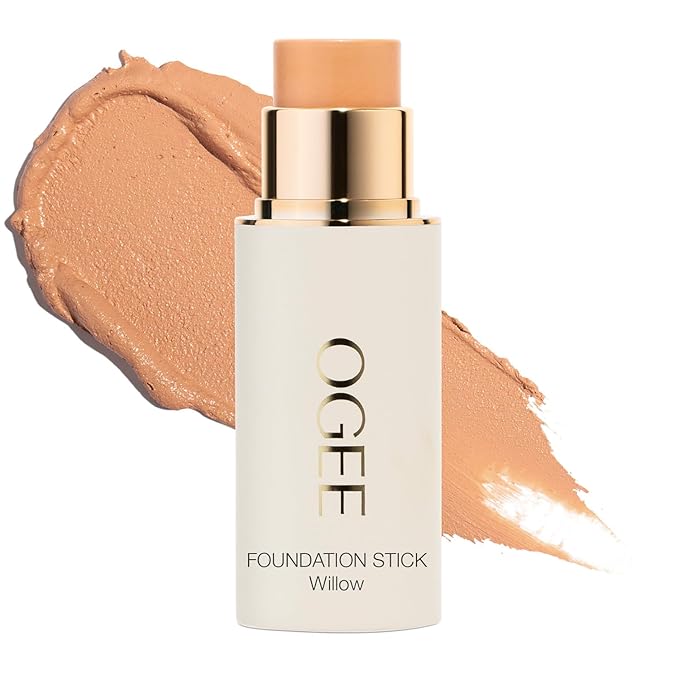 Ogee Sculpted Complexion Foundation Stick (Willow 3.00C - Medium Light, Peach-Beige Undertones) Full Coverage Foundation Makeup - Instantly Balance & Even Complexion - 70% Organic Ingredients