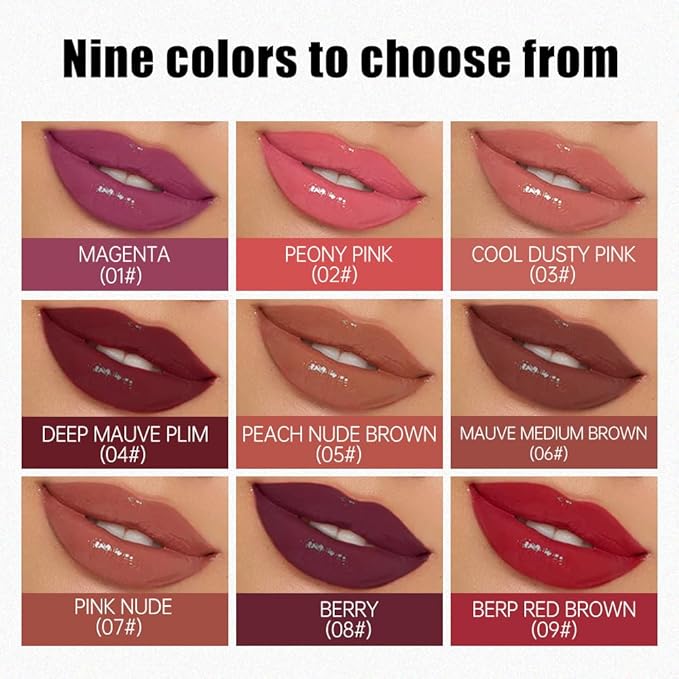 Nourishing High-Shine Lip Gloss Set,Hydrating & Moisturizing Lip Tint, Non-Sticky, Long-Lasting Glossy Lip Stain,Softens & Plumps Lips for Smooth,Gentle Formula for Dry Lips,04+06