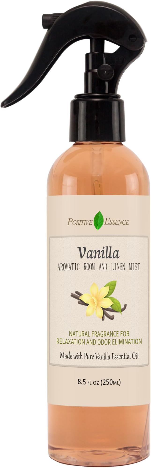 Vanilla Linen and Room Spray, Natural Home Fragrance Made with Pure Vanilla Essential Oil, Perfect Bathroom Air Freshener or Linen Spray (8.5 fl oz)
