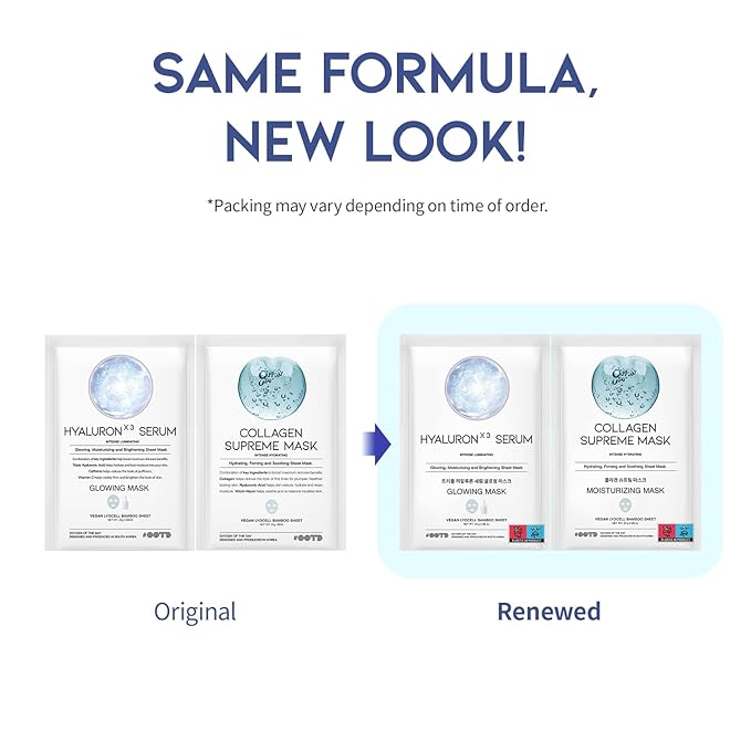 50Combo Korean Face Sheet Mask Gift Pack, Hydrating, Calming, Brightening, Smooting, Rejuvenating, EVE Vegan, Cica, Hyaluron, Retinol, Ceramide, Collagen