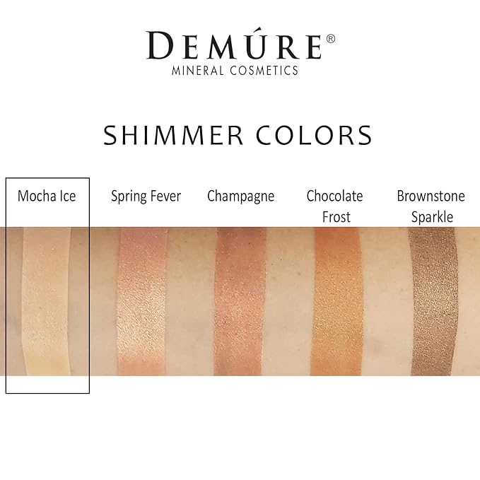 Demure Mineral Make Up (Mocha Ice) Eye Shadow, Shimmer Eyeshadow, Loose Powder, Glitter Eyeshadow, Eye Makeup, Professional Makeup
