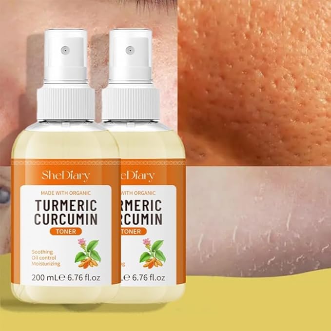 Turmeric Toner Spray Calming Hydrating Soothing Oil Control Moisturizing Face Mist (2)