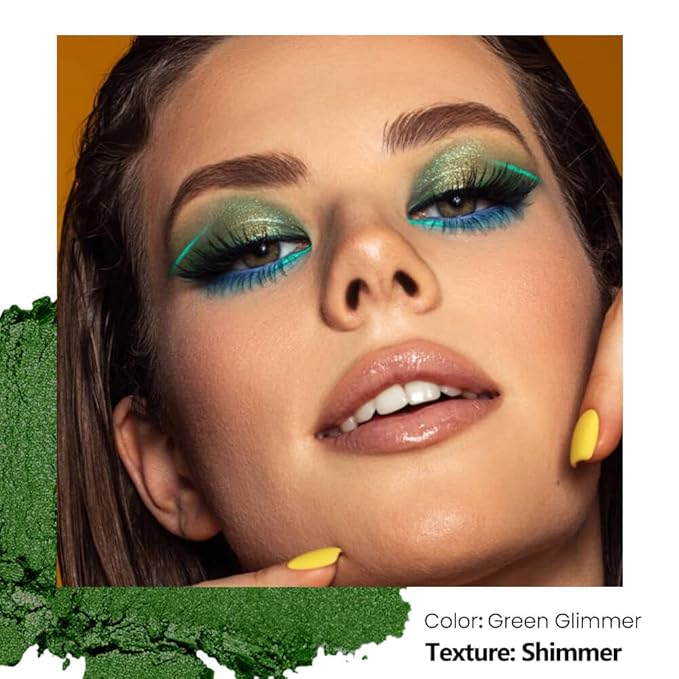 3-Color Eyeshadow Combo Pack – Christmas Red Green Glimmer Bright Yellow, Matte & Shimmer Neutral Shades,Powder, Highly Pigmented, Refills Pans for Custom Magnetic Palette