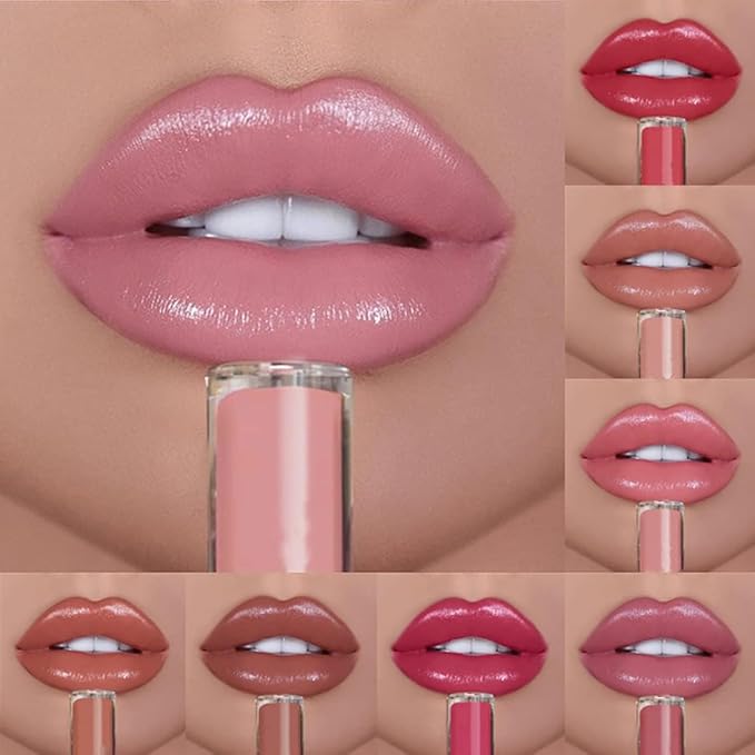 12 Colors Lips Staining Lip Oil, 2025 Upgrade Cream Texture Lipstick Long-Lasting Moisturizing Lip Oil, Waterproof Lipstick Creamy Lip Gloss Non-stick to Cup (#03, One Size)