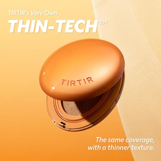 TIRTIR Mask Fit Ai Filter Cushion Foundation | AI-Like Semi-Matte Finish - Up to 72-Hour Medium to Full Coverage Korean BB Cushion Make up Beauty, #43N Deep Cocoa, 0.63 Fl Oz