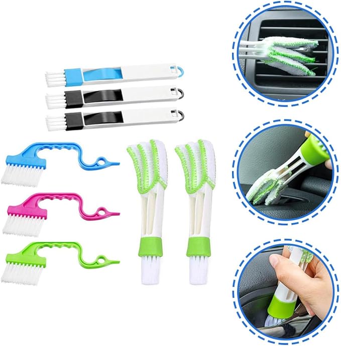 Beaupretty 8pcs Window Groove Cleaning Brush Set Soft Bristles - Image 9