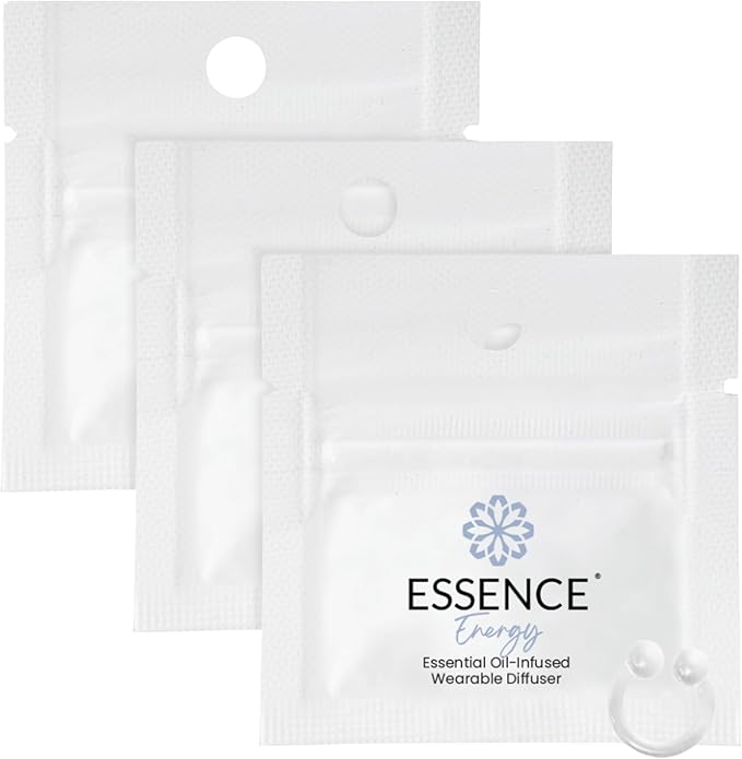 Essence Wearable Aromatherapy Nasal Diffuser – Energy Blend Essential Oil Nose Ring – Personal Scent Clip for Travel, Work & Everyday Use – Made in USA (3 Pack)
