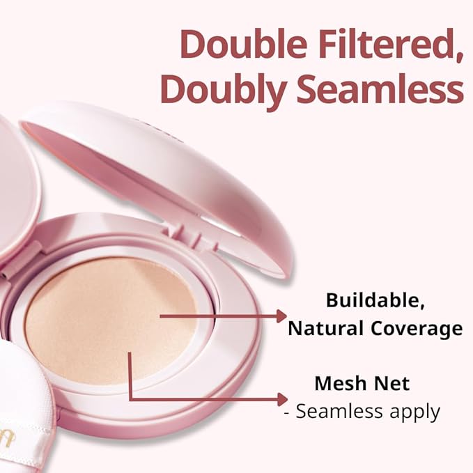 milktouch Cushion Foundation, 24H Flawless Skin, Radiant Shine, No Oxidation, Long-Lasting, Non-Creasing, 60% Hydrating Skincare Infused Korean, Stocking Stuffers, Christmas Gifts (50C Chocolate)