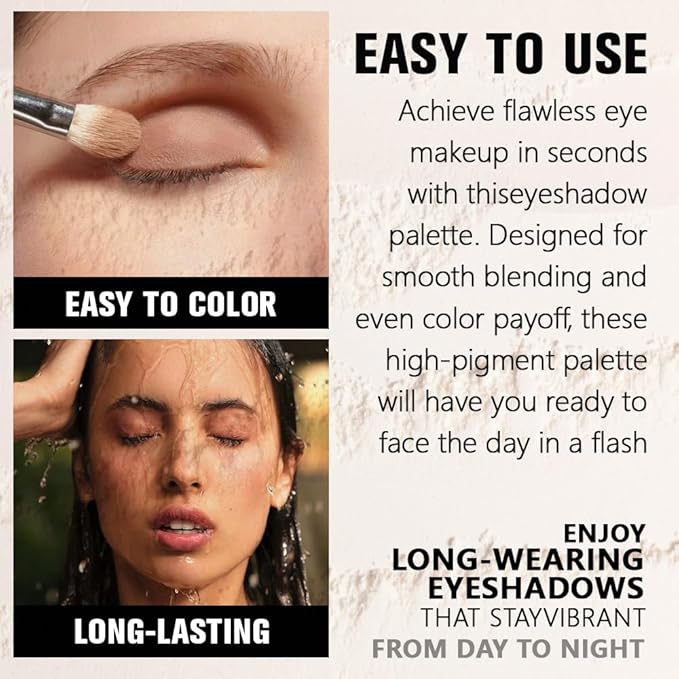 Single Matte Eye Shadow Palette Makeup, Blue Matte Eyeshadow for Women Halloween Birthday Party Wear, Monochrome Eye Shadow Makeup, Pigmented Waterproof Sombras Para Ojos, 34