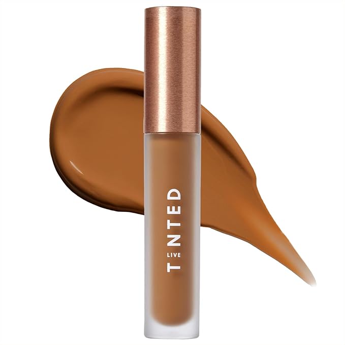 Live Tinted Hueskin Serum Concealer - Medium-to-Full Coverage Concealer with Niacinamide, & Hyaluronic Acid for Dark Circles, Fine Lines & Wrinkles, Buildable Long-Lasting Formula, 0.35 oz - Shade 4
