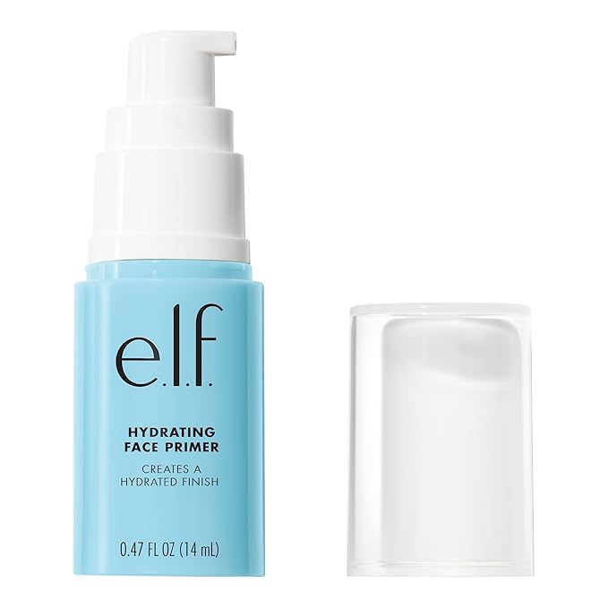 e.l.f. Hydrating Face Primer, Makeup Primer For Flawless, Smooth Skin & Long-Lasting Makeup, Fills In Pores & Fine Lines, Vegan & Cruelty-free, Small