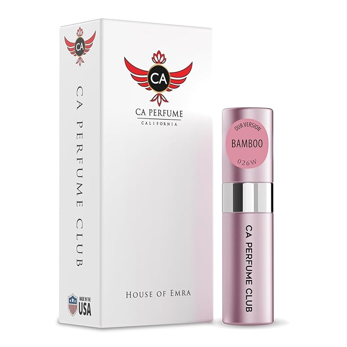 CA Perfume Impression of Bamboo For Women Replica Version Fragrance Dupes Concentrated Long Lasting Eau de Parfum Spray Refillable Atomizer Bottle 0.27 Fl Oz/ 8ml