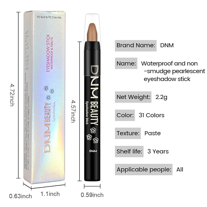 Kaely Cream Eye Shadow Sticks, Smoky Tawny Matte Eyeliner Pencil Eyeshadow Palette Makeup, Eye Highlighter Brightener Stick for Older Women Waterproof Pigmented, sombras para ojos, New-55