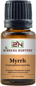 Myrrh Essential Oil 100% Pure Premium Therapeutic Grade, Undiluted - Aromatherapy Diffuser for Calm and Relaxation, Skin Care, Hair Care