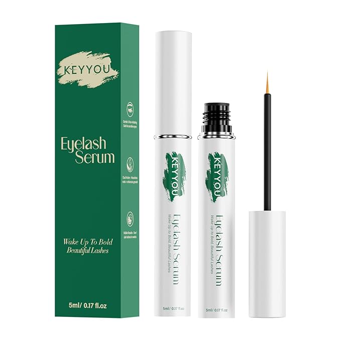 KEYYOULASH Eyelash Serum to Grow Lashes & Brows Eye Lash Serum for Lashes with Advanced Formula Eyelash Enhancing serum for Longer Thicker and Fuller Lashes Vegan & Cruelty-Free (5ML)