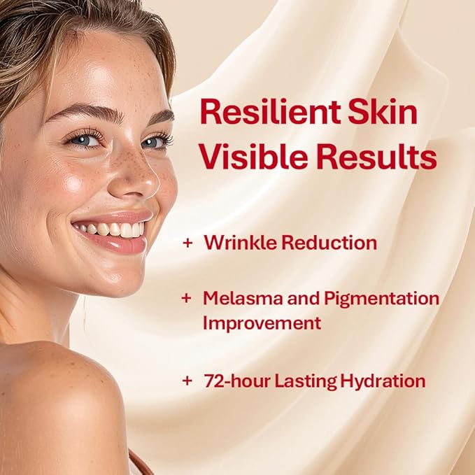 Rothea Resilience Cream, Anti-Aging with Bakuchiol 10,000ppm (Natural Retinol Alternative), Face Moisturizer, Neck Cream with Collagen, Ceramides, Peptides, Niacinamide, Korean Skin Care, 0.5 oz