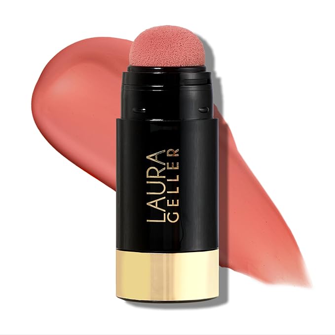 LAURA GELLER NEW YORK Serum Blush Tint, Lightweight Liquid Blush for Cheeks, Weightless Watercolor Sheer Finish, Casual Coral
