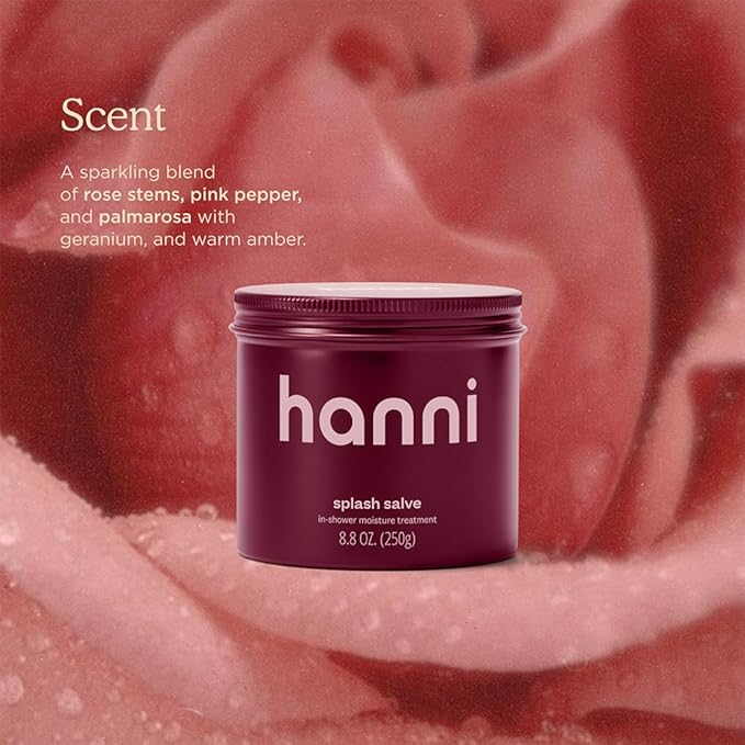 HANNI Splash Salve Body Mask, In-Shower Moisturizer with Coconut, Jojoba, Shea Butter & Glycerin, Deep Conditioning for All Skin Types, 250 mL / 8.8 oz