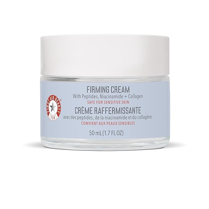 First Aid Beauty Firming Collagen Cream with Collagen, Peptides and Niacinamide – Day + Night Anti-Aging Face Moisturizer – 1.7 fl oz