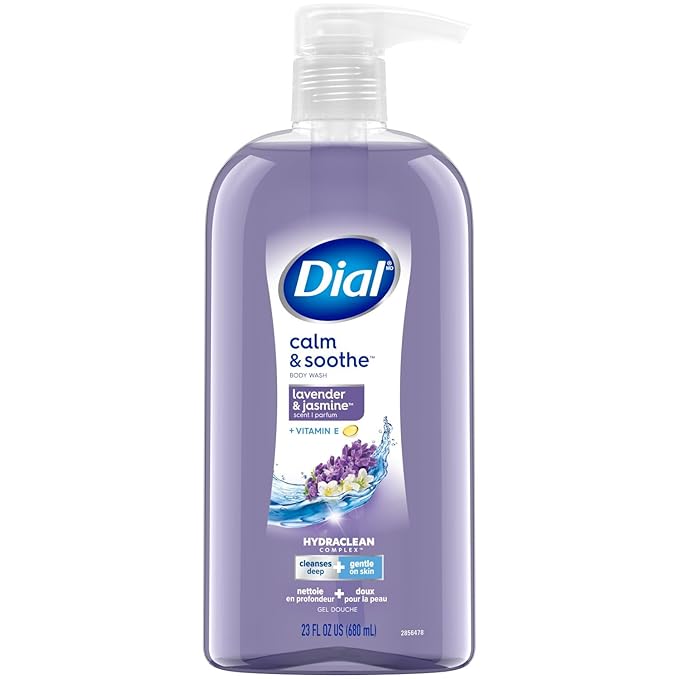 Dial Body Wash, Calm & Soothe Lavender & Jasmine Scent, 23 fl oz, Pack of 3