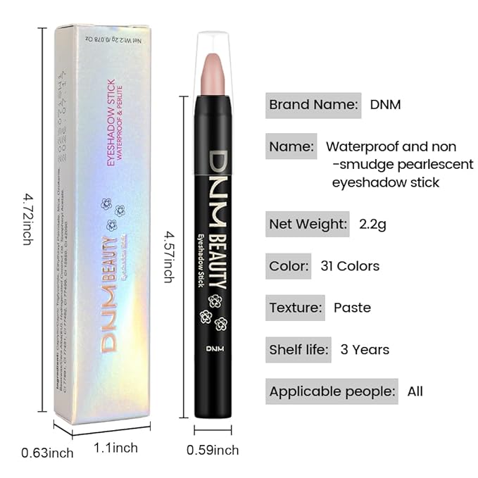 Kaely Cream Eye Shadow Sticks, Nude Pink Matte Eyeliner Pencil Eyeshadow Palette Makeup, Eye Highlighter Brightener Stick for Older Women Waterproof Pigmented, sombras para ojos, New-71