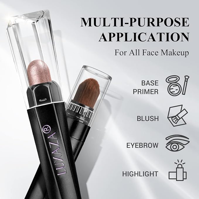 6PCS Eyeshadow Stick Makeup Sets, Waterproof Champagne Shadow Stick,Metallic And Matte Shimmer Eye Shadow Pencil,Pink Eye Brightener Stick Pencil Crayon, B06-Pink Ocean