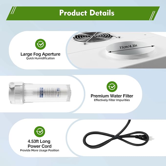 Agricultural Ultrasonic Humidifier, 110V 300W Agricultural Humidifier - Image 7