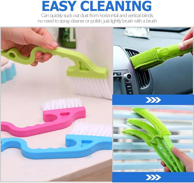 Beaupretty 8pcs Window Groove Cleaning Brush Set Soft Bristles - Image 3