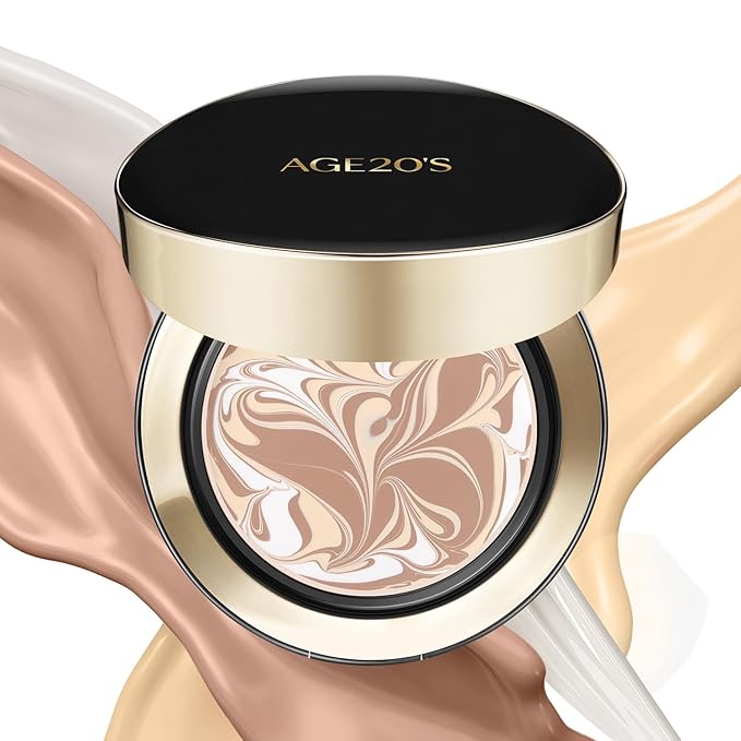 AGE20'S Signature Essence Pact SPF 50+ | Pack of 1 | 23W BEIGE | Cream Foundation, Dewy Finish, Natural Coverage | Korean Cushion Foundation