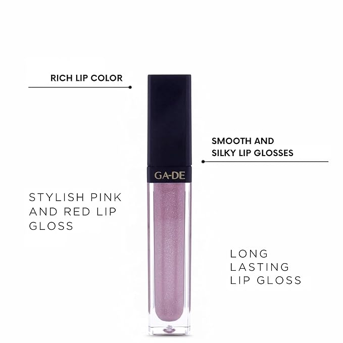 GA-DE Crystal Lights Lip Gloss, 514 - Enriched with Light-Reflecting Crystal Pearls - Smooth Silky, Rich Color - Moisturizes and Adds Shine - 0.2 oz
