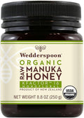 Wedderspoon Raw Organic Manuka Honey KFactor 16+, 8.8 Oz, Unpasteurized, Genuine New Zealand Honey, Multi-Functional, Non-GMO Superfood, Kfactor, Traceable from Our Hives to Your Home