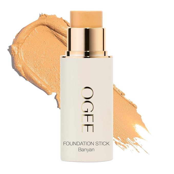 Ogee Sculpted Complexion Foundation Stick (Banyan 2.75W - Medium Light, Golden Undertones) Full Coverage Foundation Makeup - Instantly Balance & Even Complexion - 70% Organic Ingredients